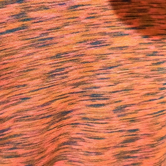 Free People Shirt XS Red Marled Turtleneck Stretch Casual Fitted Preppy - Picture 7 of 11